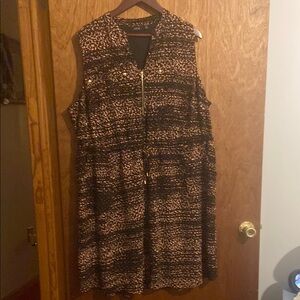 Apt. 9 Black and Cream Textured Midi Dress